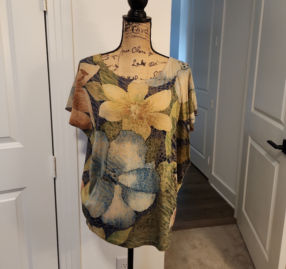 Go Couture Multicolor Floral Blouse